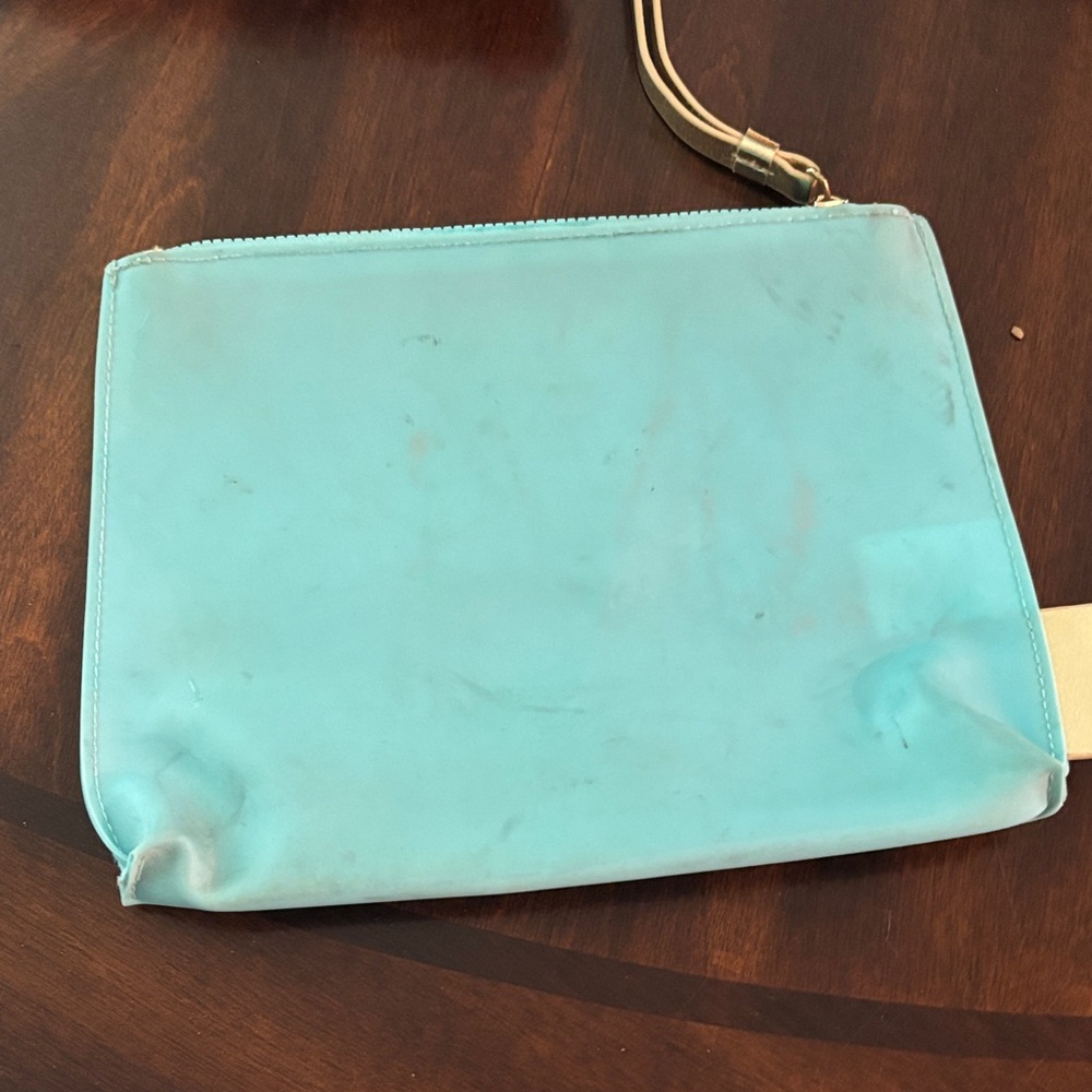 Lilly Pulitzer Aqua and Pink Wristlet - Picture 3 of 5